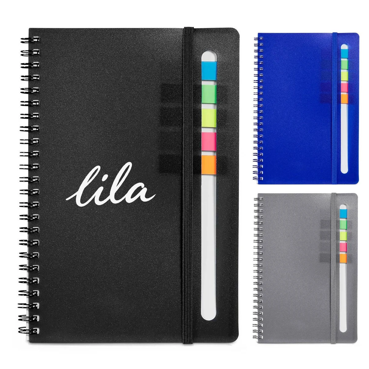 PP Cover Spiral Notebook w/ Elastic Band 1