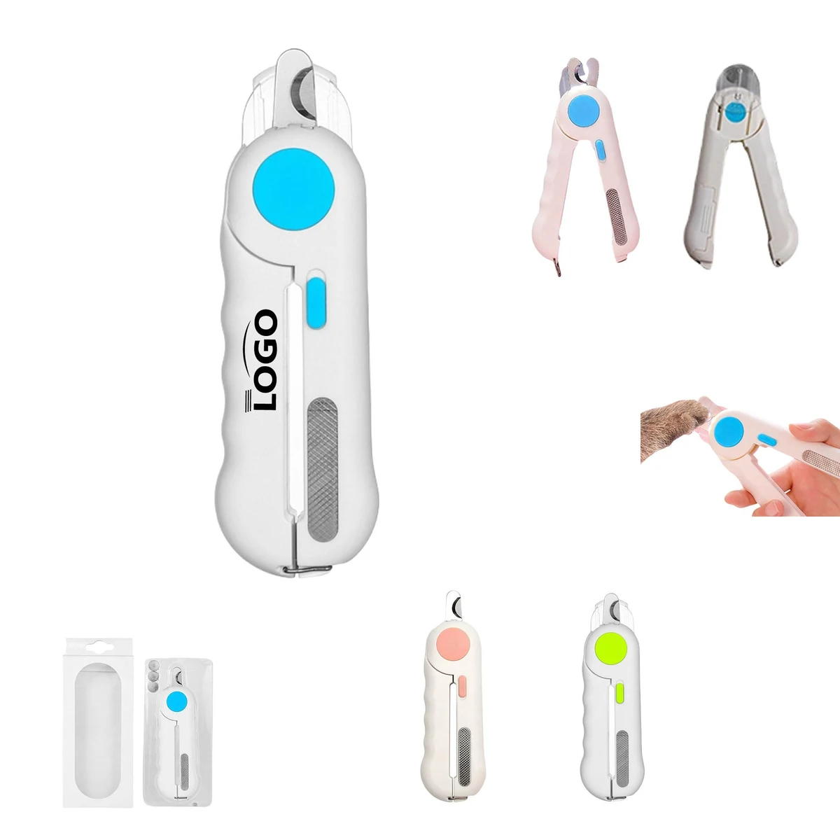 Dog Nail Grinder with Trimmers 2-in-1 LED Clippers Light 1