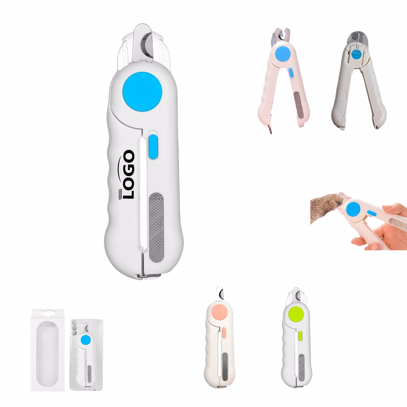 Dog Nail Grinder with Trimmers 2-in-1 LED Clippers Light