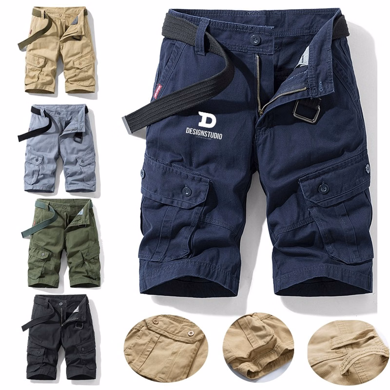 Mens Cotton Summer Outdoor Work CargoShorts