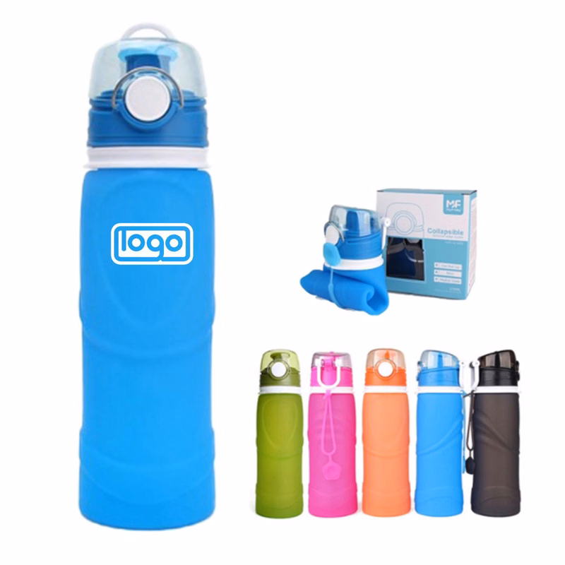 25oz. Silicone Collapsible Travel Water Bottles