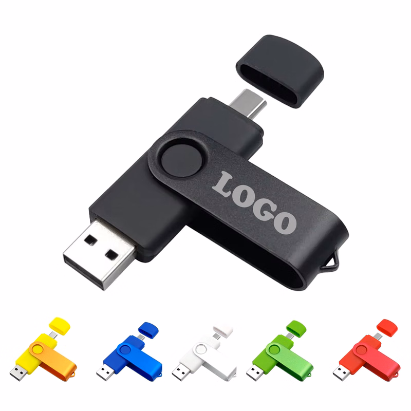 MOQ 30 pcs 32GB Rotating USB-C Flash Drive