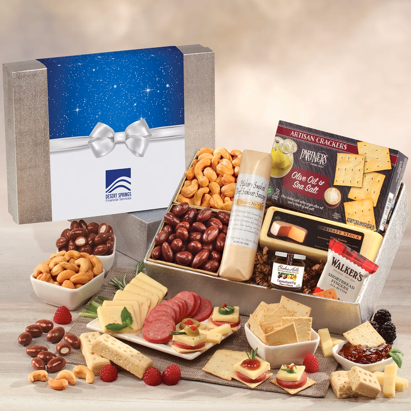 Shelf Stable Snacking Smorgasbord with Bow Sleeve