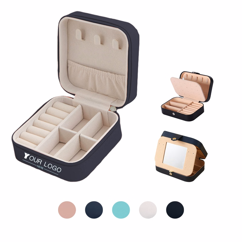 Small Portable PU Leather Jewelry Storage Box