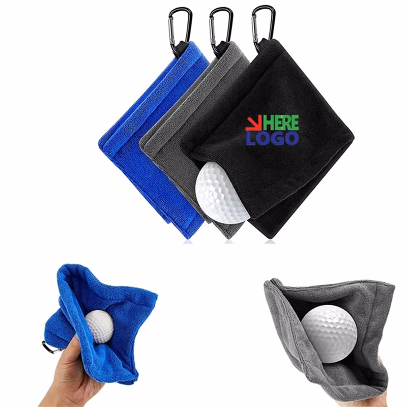 MOQ50 Golf Ball Towel with Clip