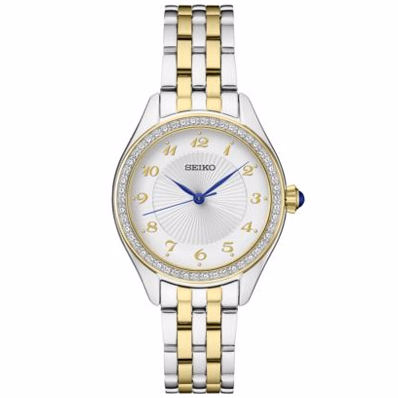 Ladies Crystal TT Silver Patterned