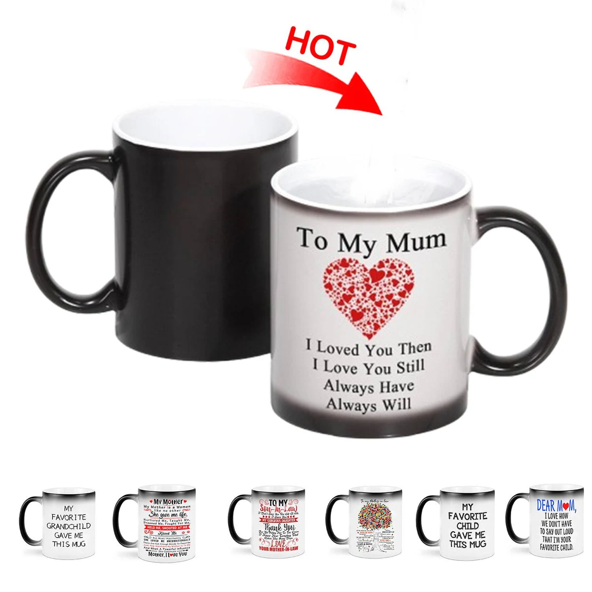 11oz Heat Sensitive Color-Changing Ceramic Coffee Mug 1
