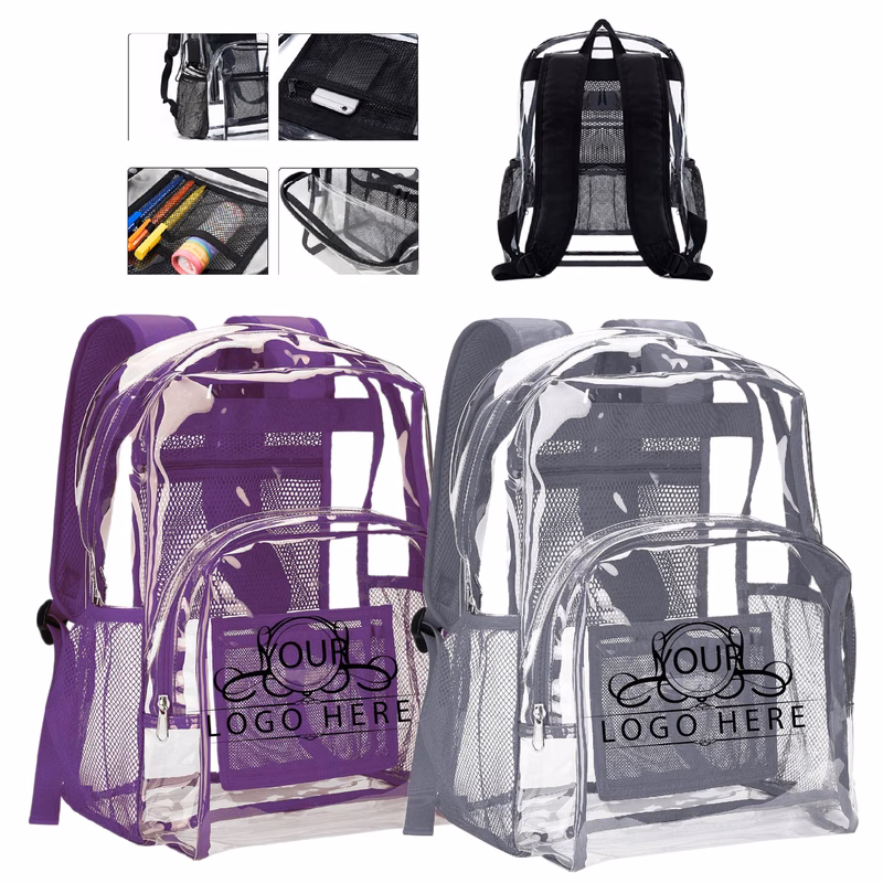Water-Resistant Clear PVC Backpack