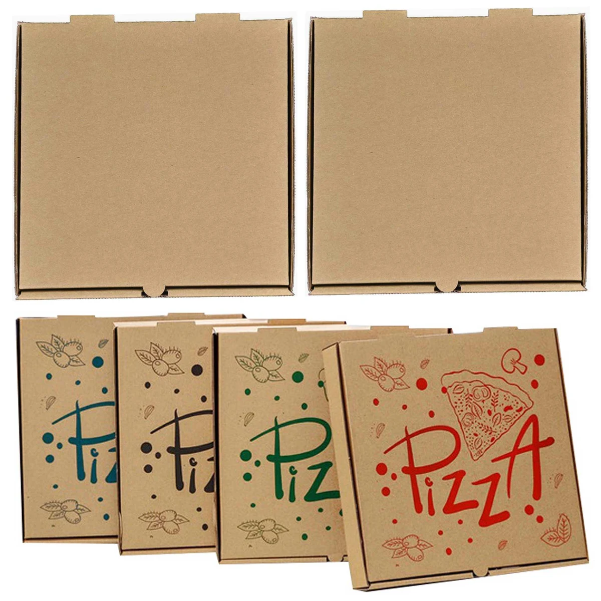 8 Inch" Safe Corrugated Cardboard Pizza Boxes 1