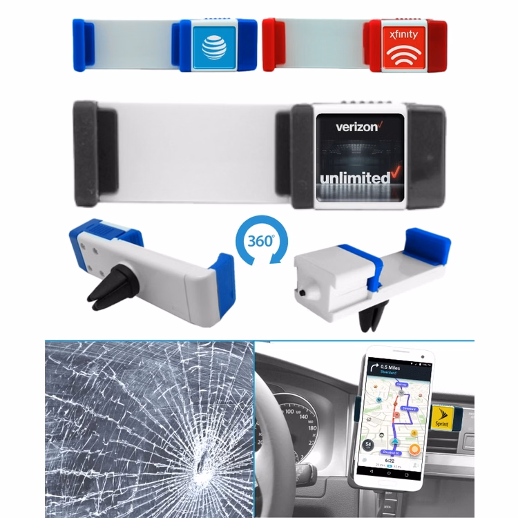 Car Air Vent Mount w/Emergency Glass Breaker - Full Color