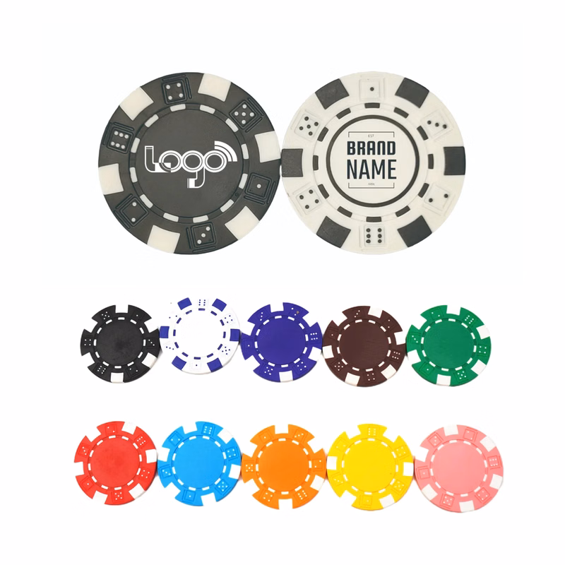 11.5 gram ABS Poker Chip with 6 Stripes