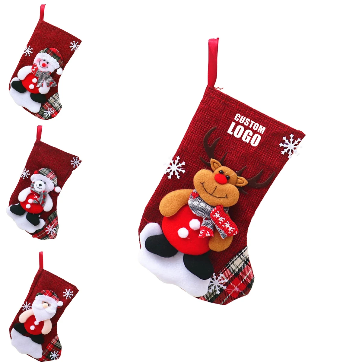 MOQ 10 pcs Kids'Xmas Gift Bag 1pc 1