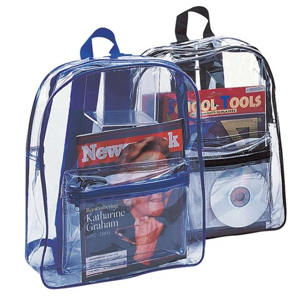 CLEAR ZIPPER BACKPACK, SAFE FOR CHILD USE 1