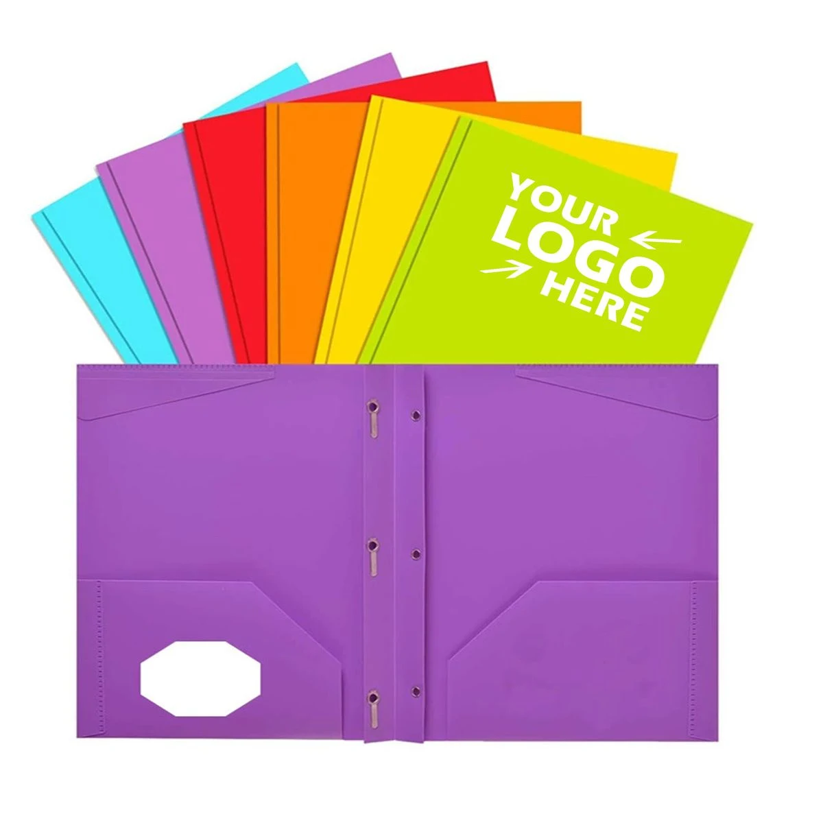 Heavy-Duty Plastic 2-Pocket 3-Prong Portfolio Folder 1