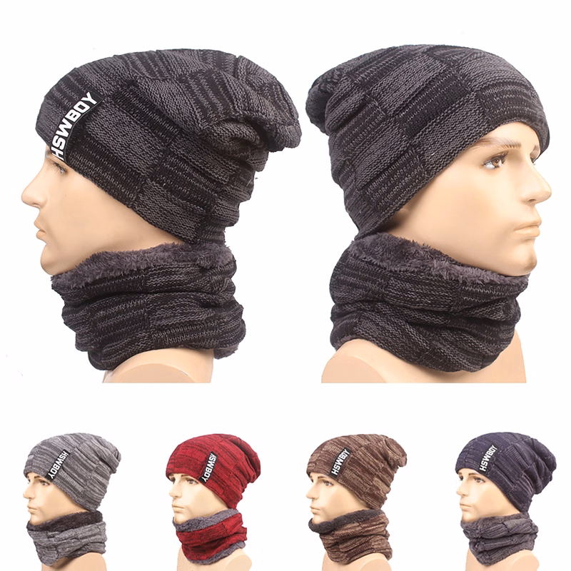 2 Packs Slouchy Beanie and Scarf