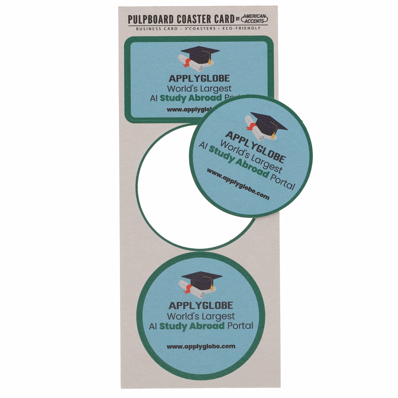 Coaster Card Pulpboard 35 pt 1/2 Size Card 3.875" x 9.250" Digital Print