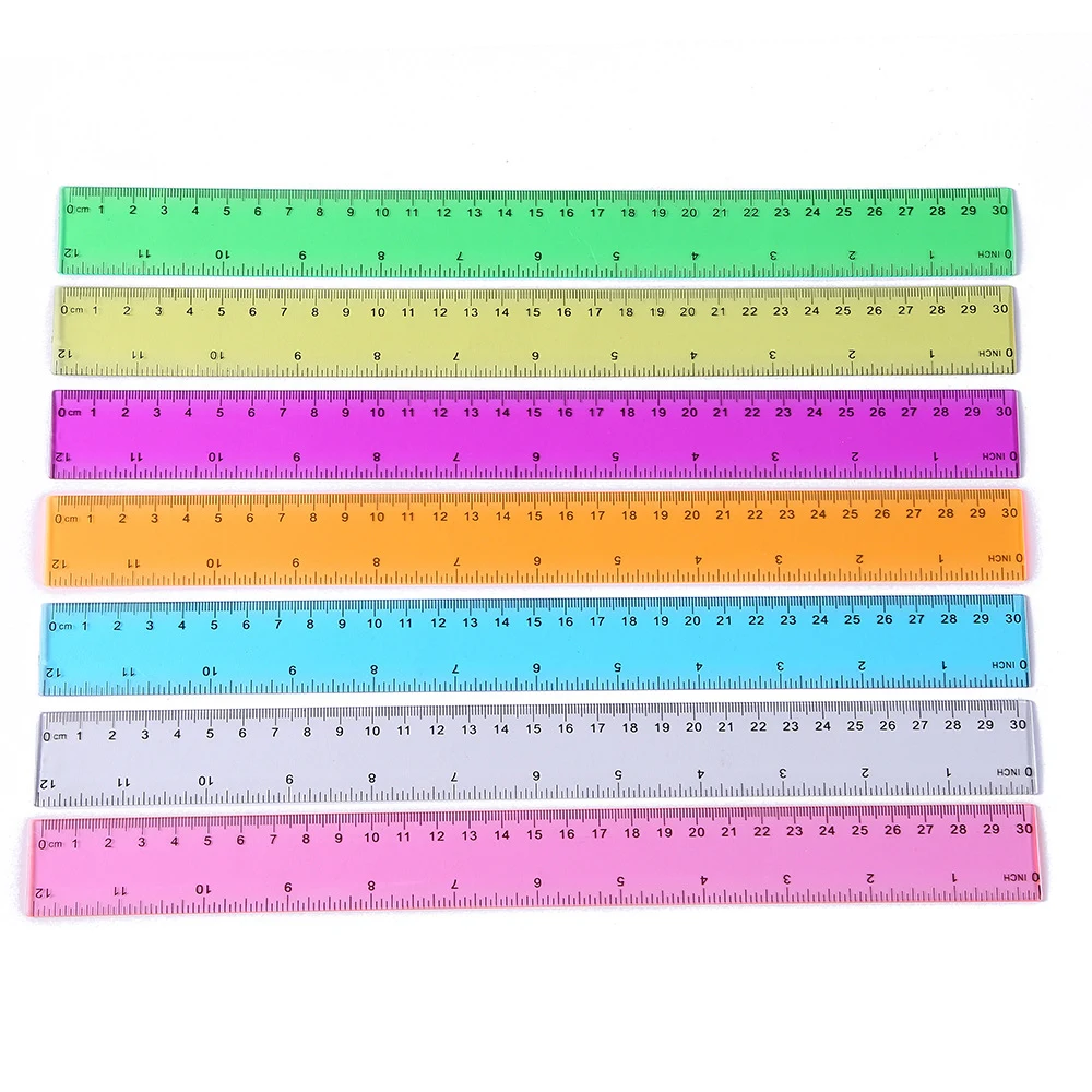12" Plastic Ruler Straight Ruler 1