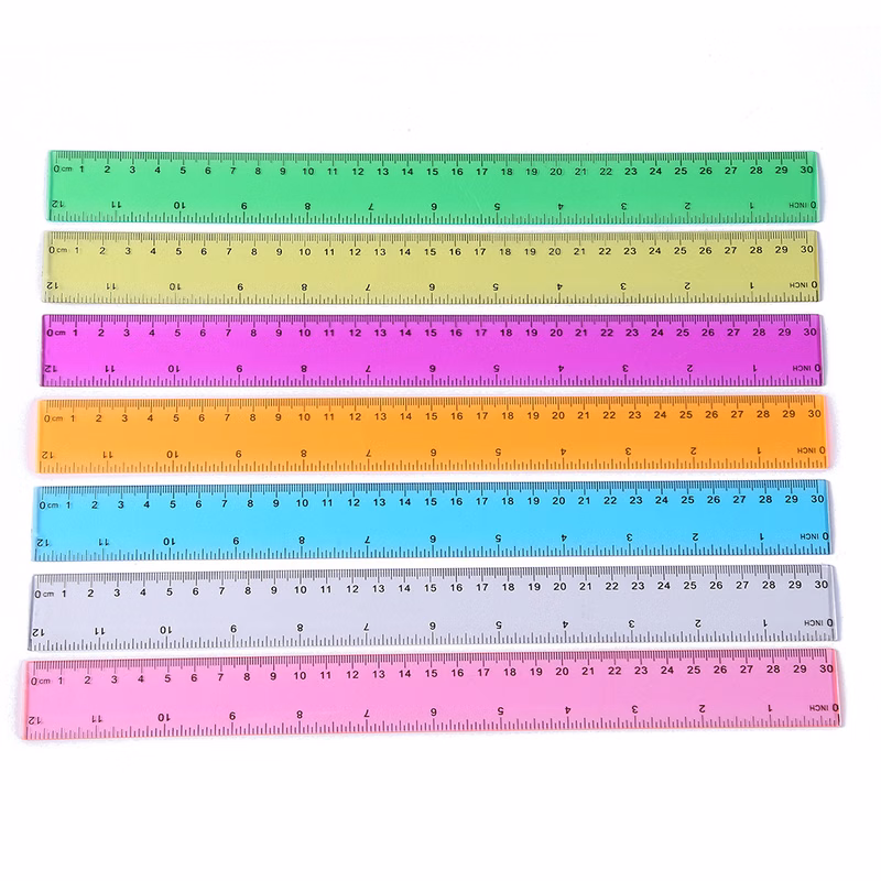 12" Plastic Ruler Straight Ruler