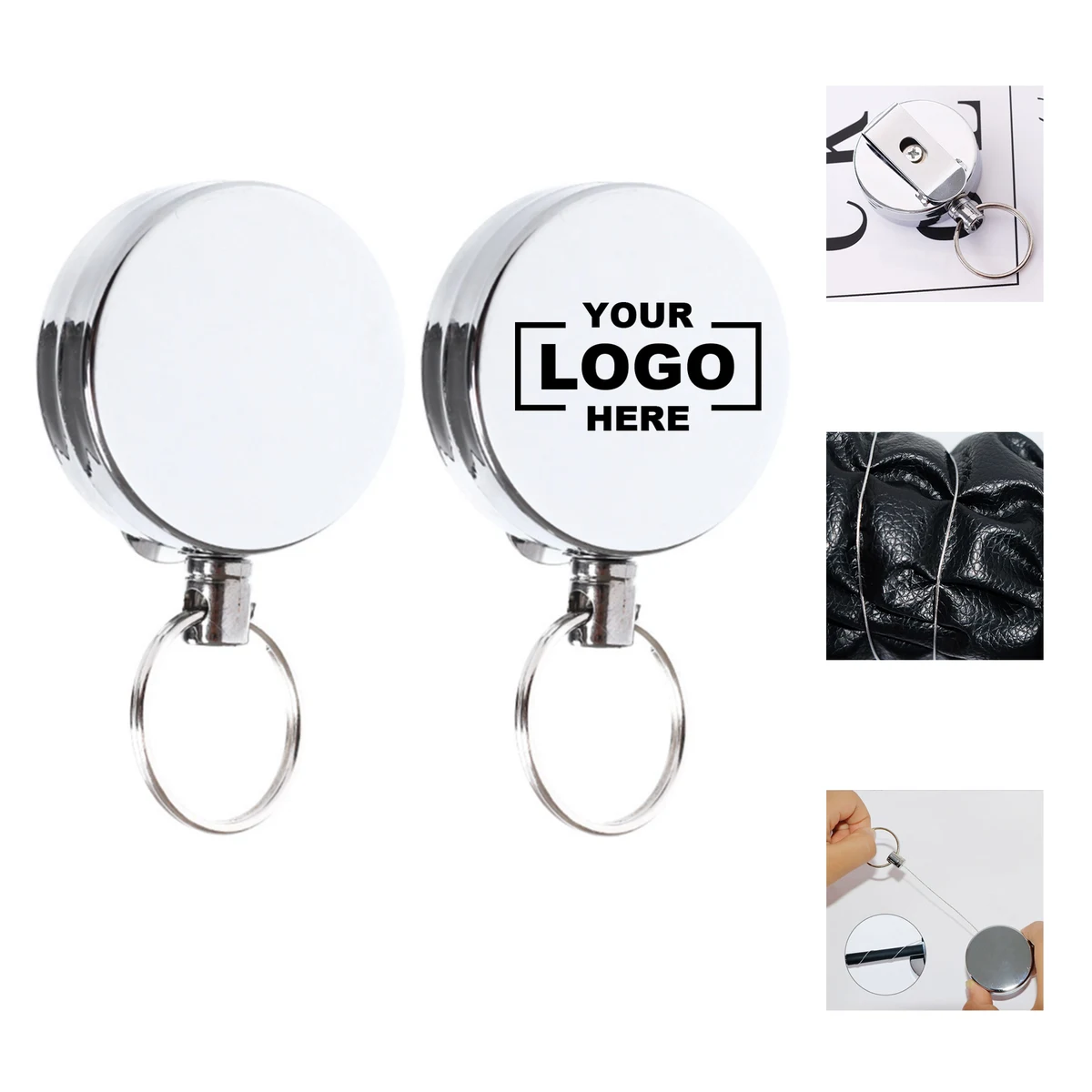 Metal Badge Reel with Keyring 1