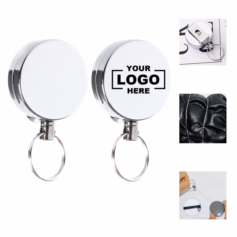 Metal Badge Reel with Keyring