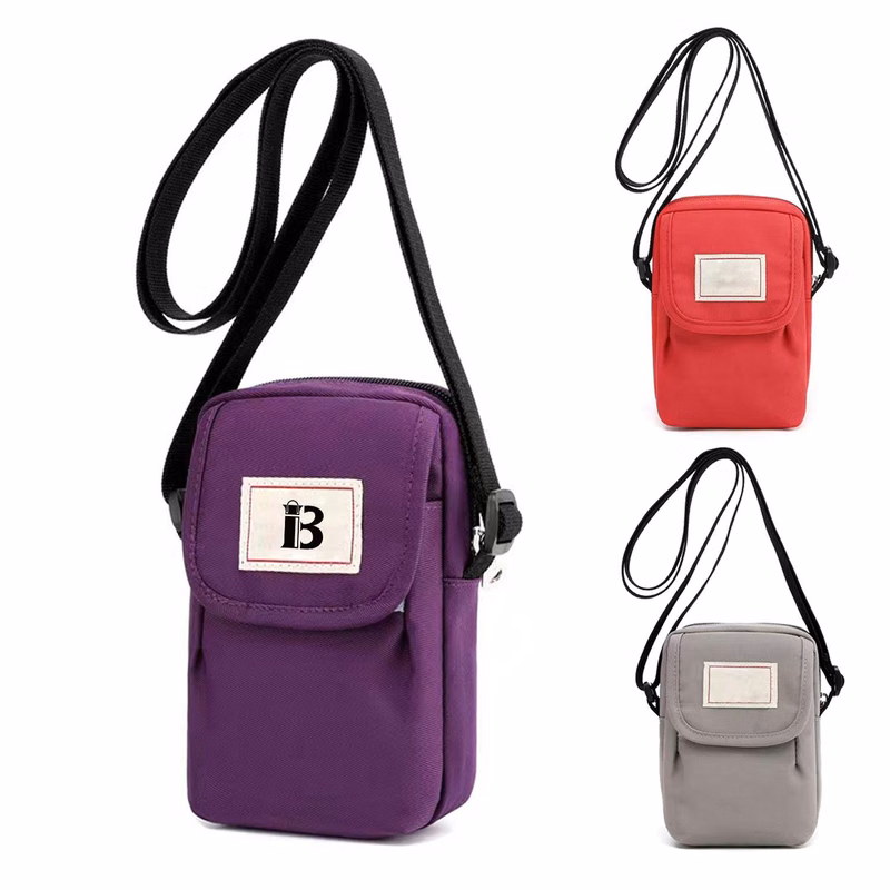 Outdoor leisure vertical square mobile phone satchel