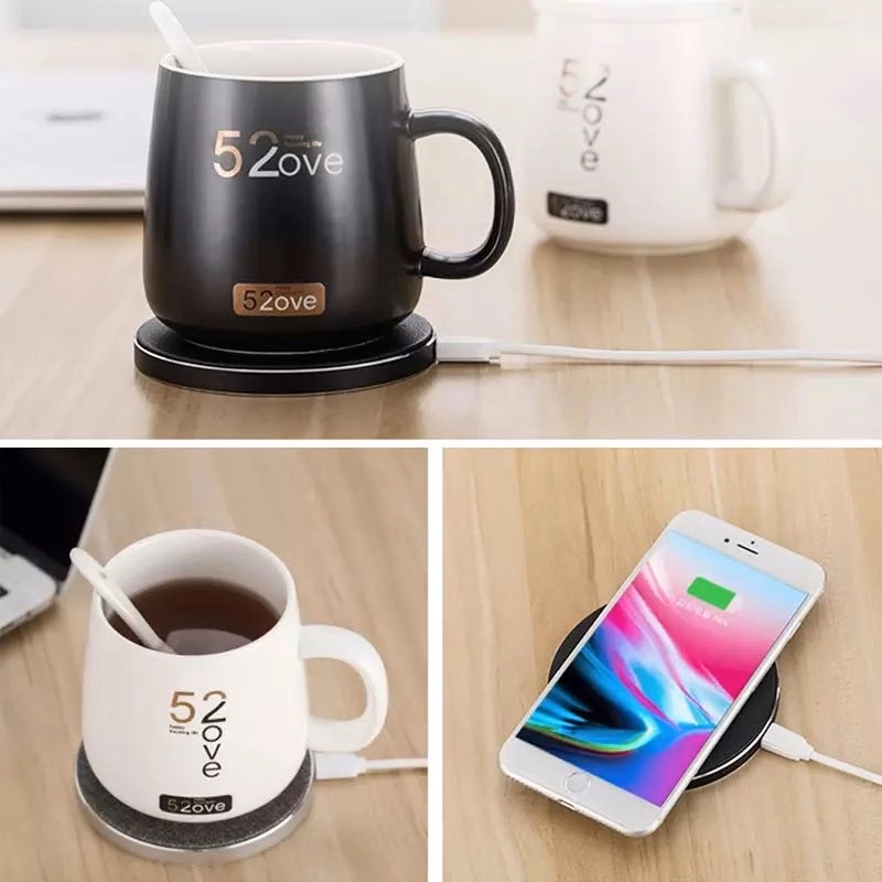 2 in 1 Mug Warmer with Wireless Charger