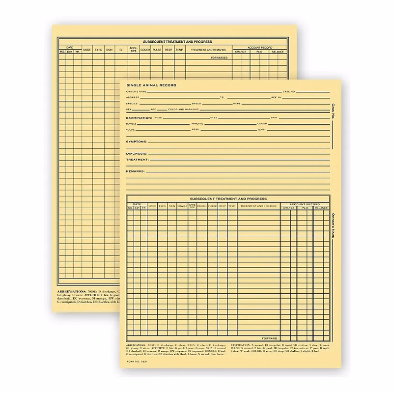 Vet Animal Exam Records, With Account Record