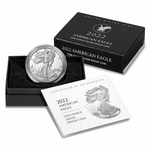Antwerp US Treasury American Eagle Proof 1 Ounce Silver Coin