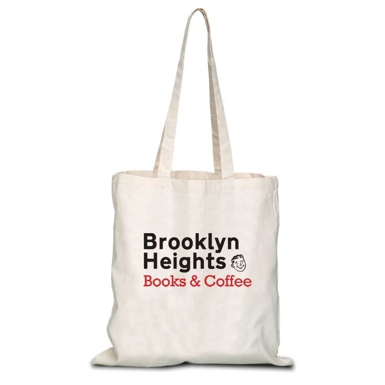 Natural Canvas Convention Tote Bag (15"x16"), custom tote bag with logo imprint 1