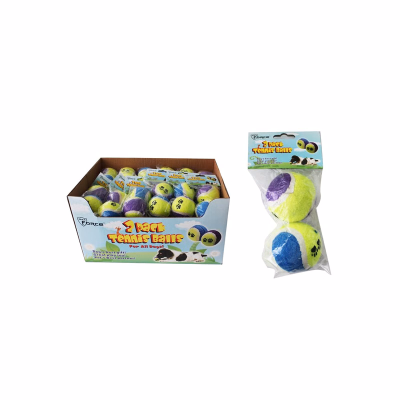 Dog Toy Tennis Balls Assorted 2 Pack