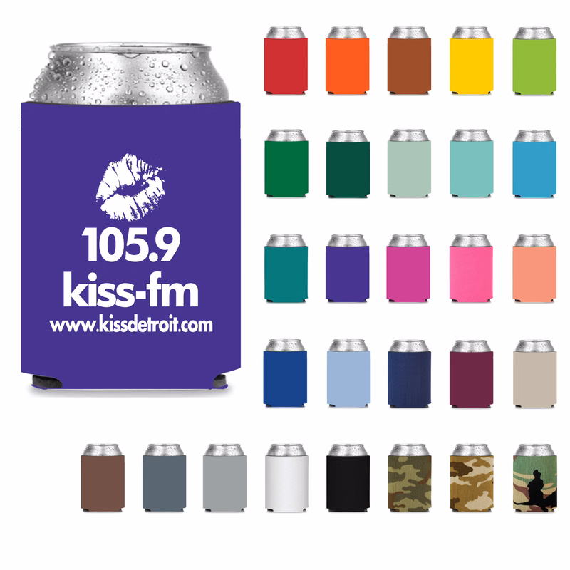 Collapsible Neoprene Can Cooler - Screen Printed