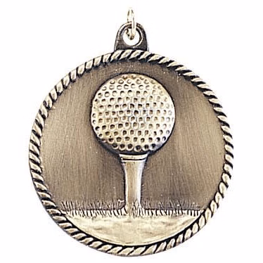 Golf High Relief Medal