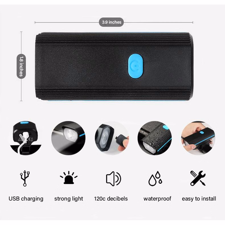 Ultra Bright Rechargeable Bike Lights with Electric Bell