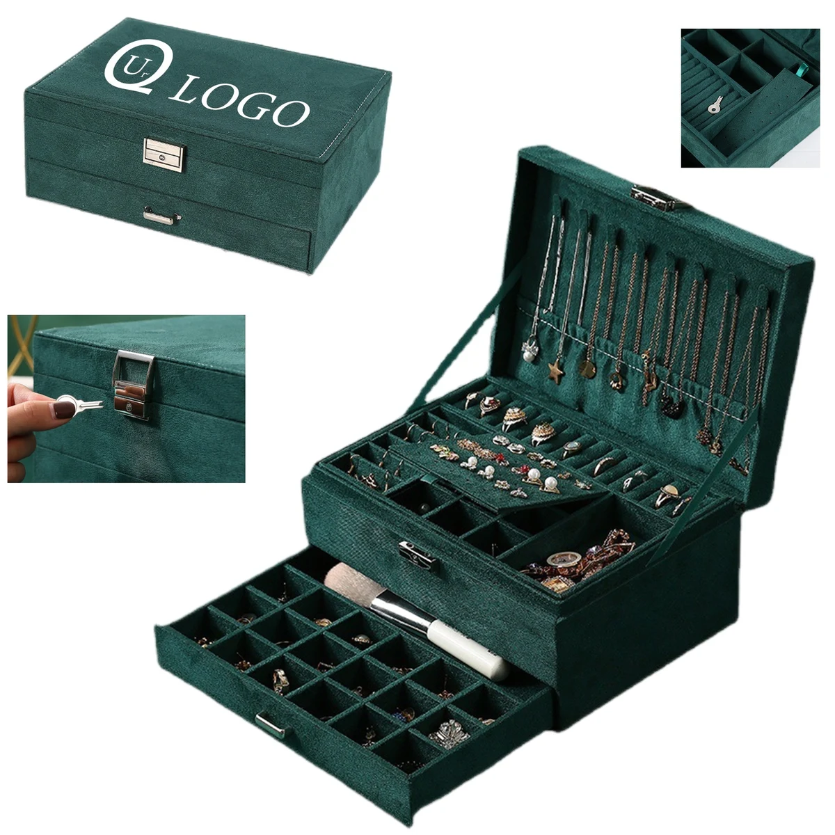 Three-Layer Jewelry Box Organizer 1