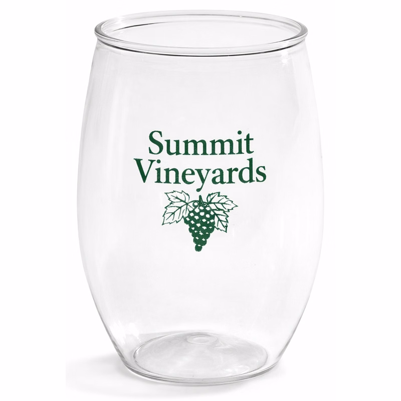 16 oz. Stemless Plastic Wine Glass