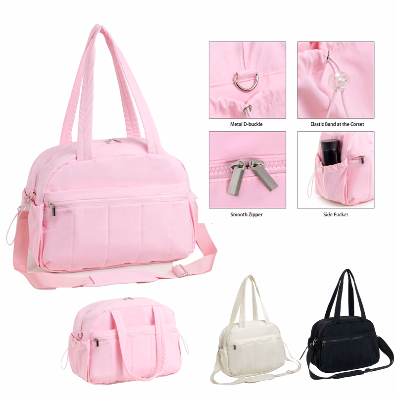 Nylon Crossbody Bag with Waterproof Feature