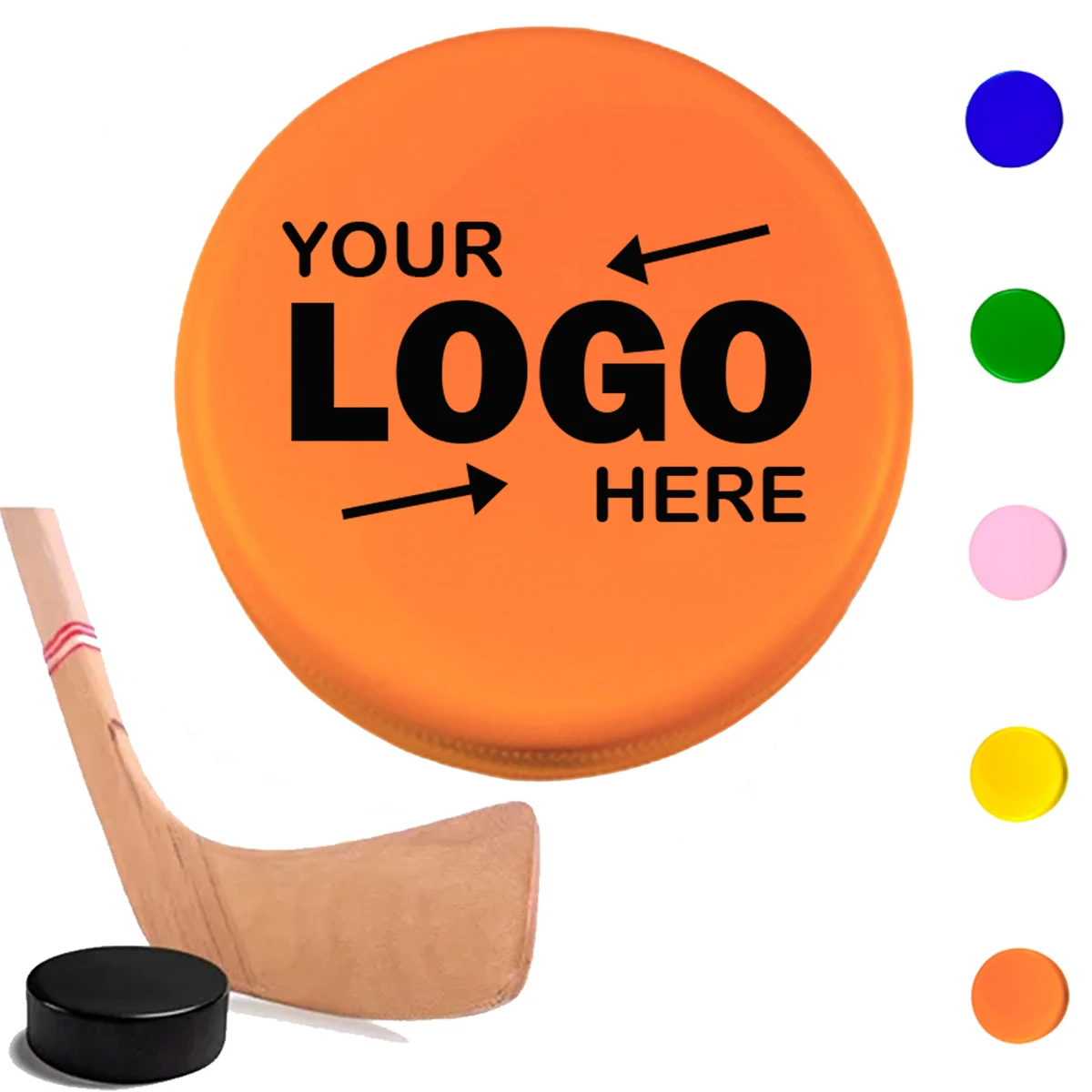 Round PU Ice Hockey Puck Stress Reliever 1