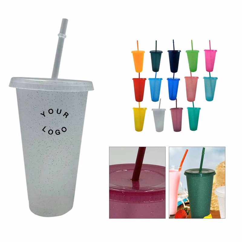 Reusable Sparkle Straw Cup 24oz for Drinks