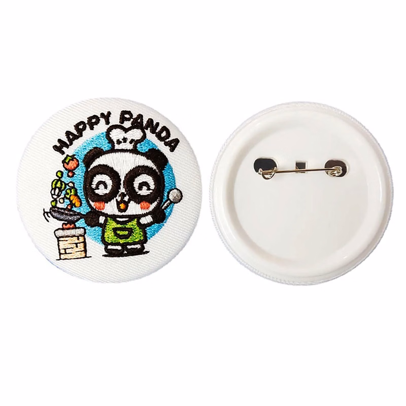 Embroidery Button Round Badge MOQ 50pcs