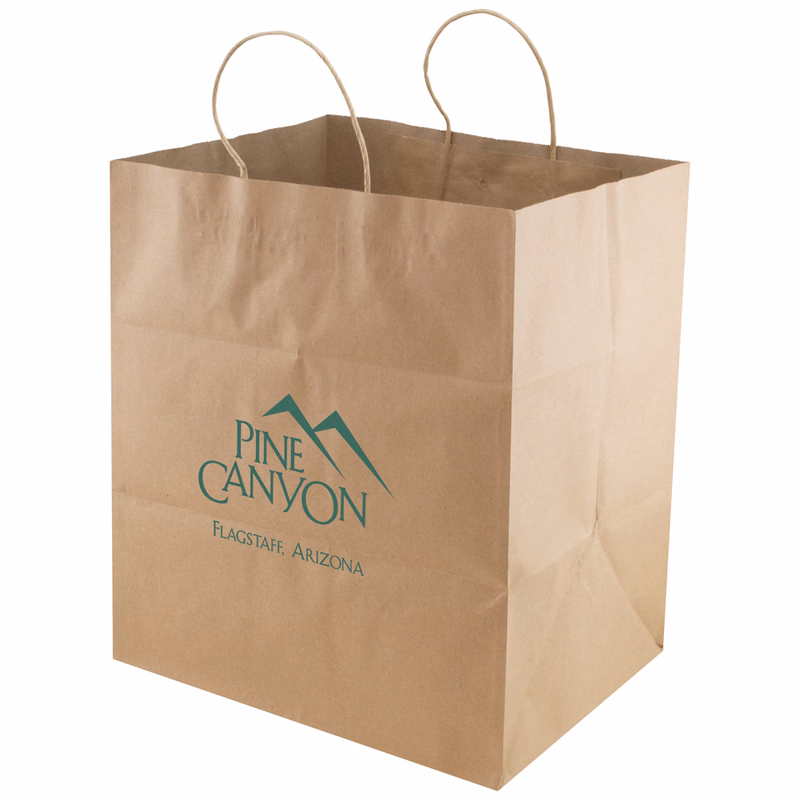 Wide Gusset Serrated Top Kraft Bag