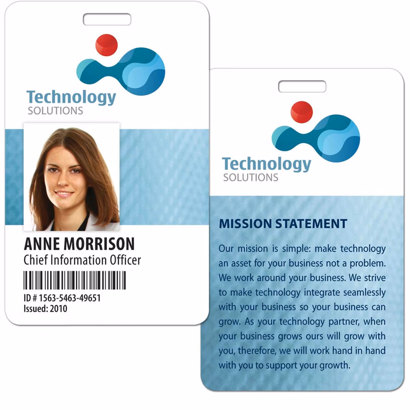 Minneapolis Plastic Name Badge (Standard Size 2-1/8" x 3-3/8", Vertical Orientation)