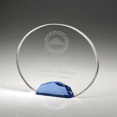 Jeweled Halo Crystal Trophy
