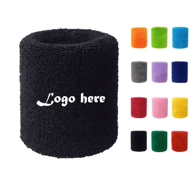 MOQ 100PCS Customized Sport Terry Wristband