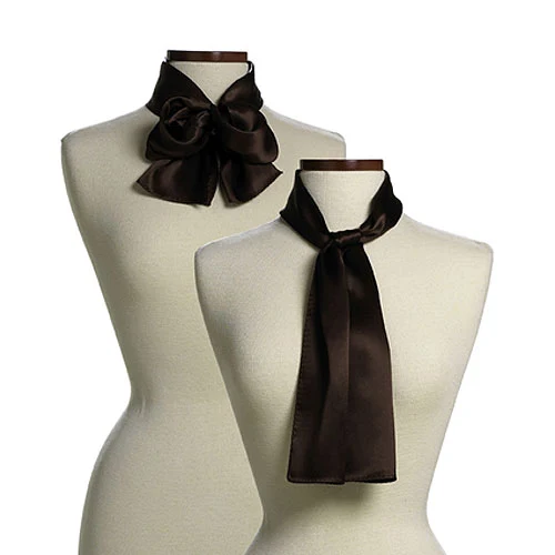 Brown Polyester Satin Scarf - 8"x45" 1
