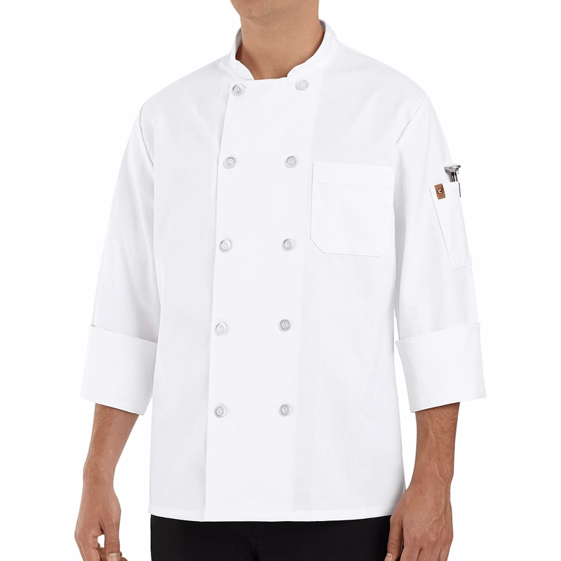 Ten Pearl Button Chef Coat - 0415