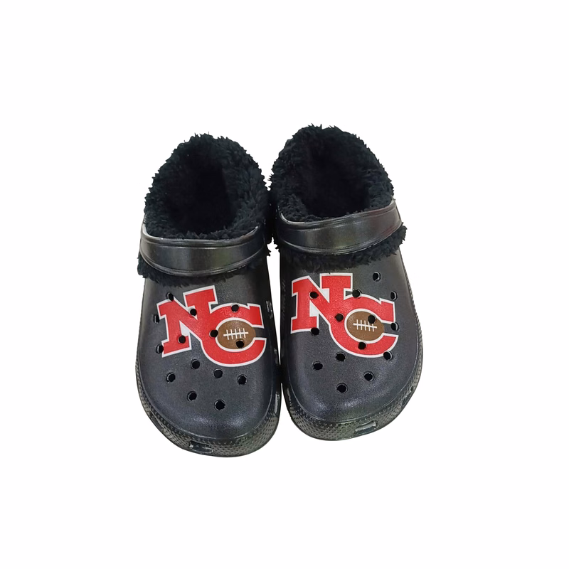Full Color Imprint Adults and Kids Custom Clogs with Fur