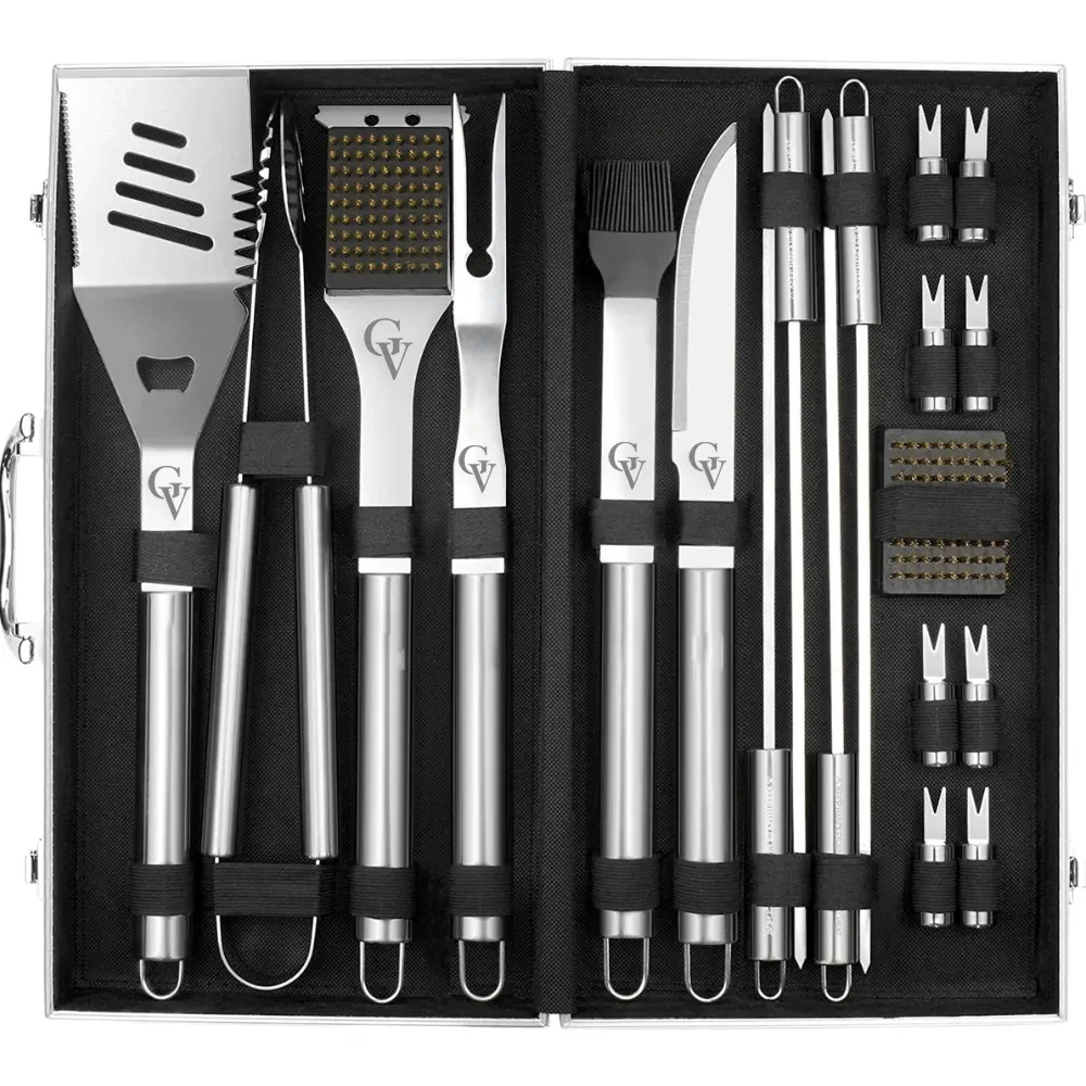 19-Piece Stainless Steel BBQ Grill Accessories Set 1