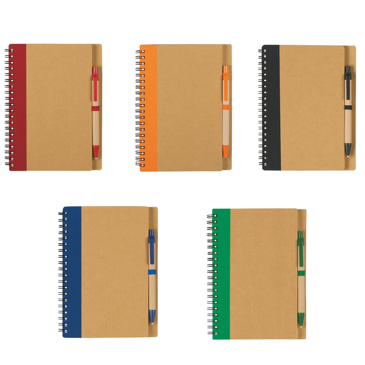 Eco-Friendly Spiral Notebook With Pen 5.5"L X 3.5"W 1