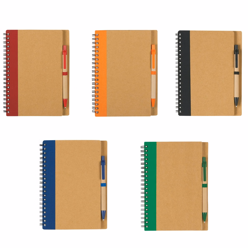 Eco-Friendly Spiral Notebook With Pen 5.5"L X 3.5"W