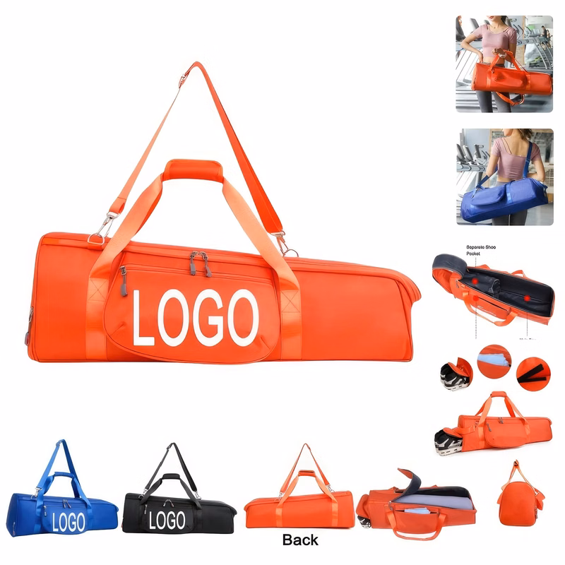 Custom Yoga Mat Shoulder Bag & Gym Shoe Storage Handbag